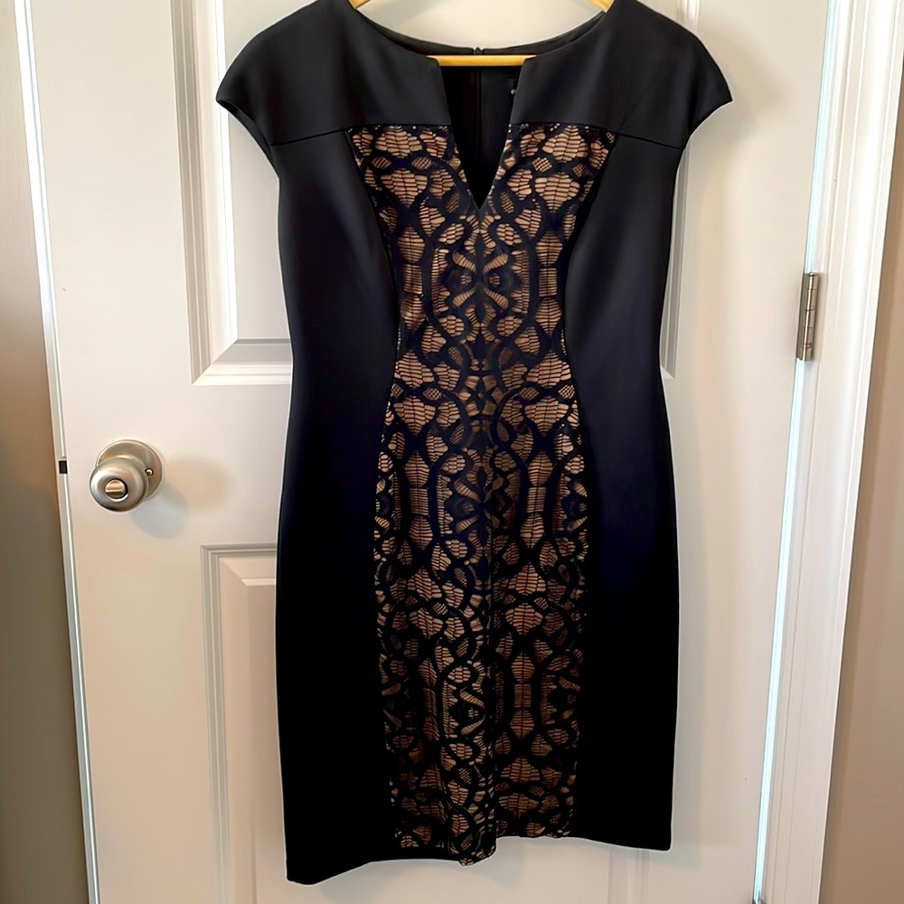 Party dress, stretch material, classic style